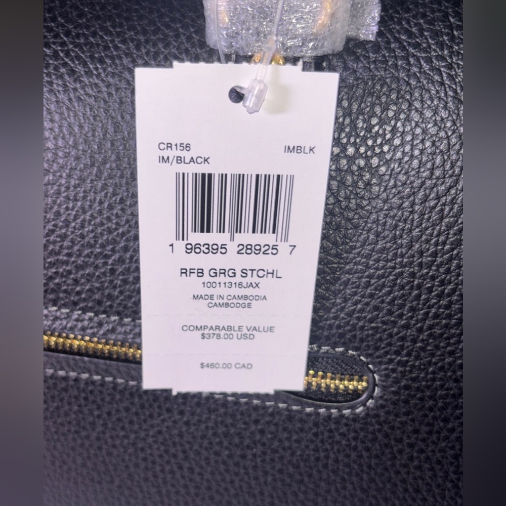 NWT Coach Georgia Satchel Bag In black pebbled leather - Picture 5 of 15